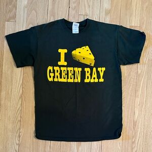 Green Bay Cheesehead Men’s Short-Sleeved Crewneck Green T-Shirt, Size M